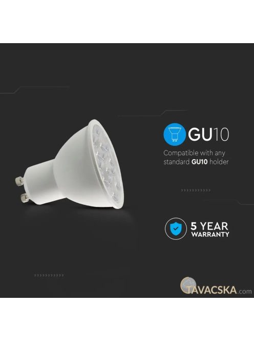 V-TAC GU10 LED spot égő 6W természetes fehér 10° - SKU 20027