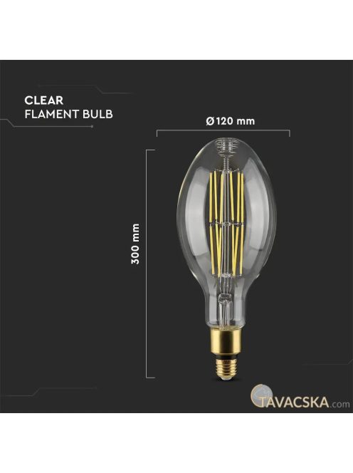 V-TAC 24W E27 hideg fehér filament LED égő 160 Lm/W - SKU 2817