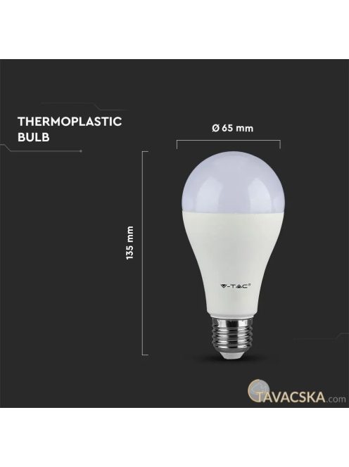 V-TAC 15W E27 hideg fehér LED égő - SKU 161