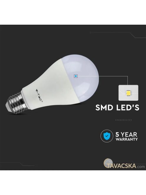 V-TAC 15W E27 hideg fehér LED égő - SKU 161