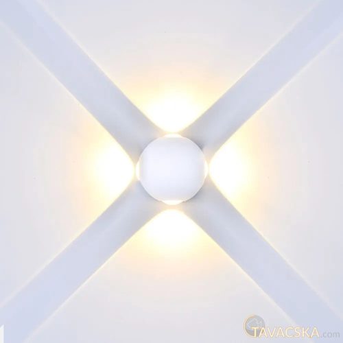 V-TAC 4W kültéri, fehér, fali LED lámpa meleg fehér - SKU 8551
