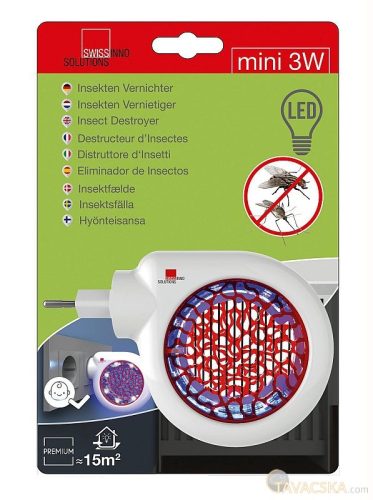 Mini UV szúnyog-légy csapda, hálózati, 3 watt Led