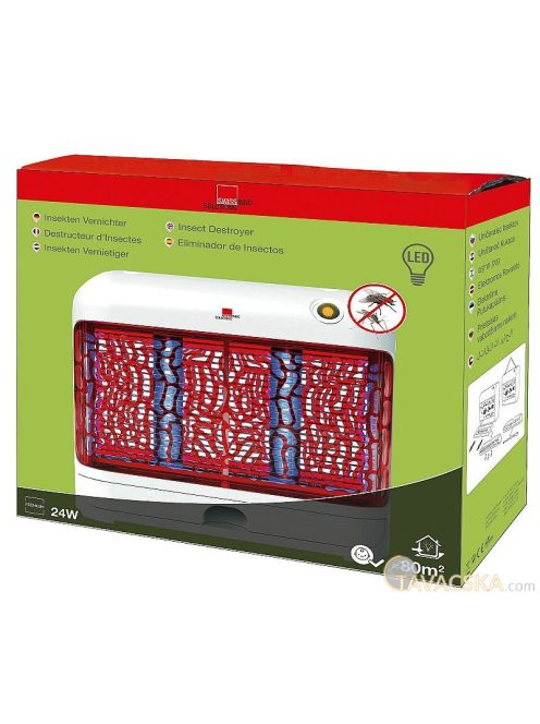 UV szúnyog-légy csapda, hálózati, 24 watt LED
