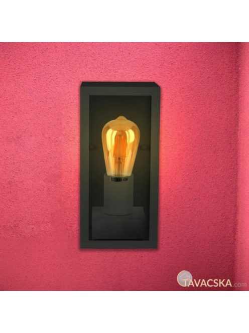 V-TAC alumínium kültéri fali lámpa, matt fekete, E27 foglalattal - SKU 8517