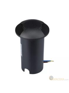   V-TAC 1W 12V kültéri, 2 irányú talajlámpa, fekete, IP67 90°, hideg fehér - SKU 1468