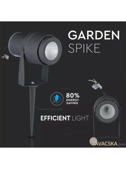 V-TAC 1W 12V kültéri, 2 irányú talajlámpa, fekete, IP67 90°, hideg fehér - SKU 1468