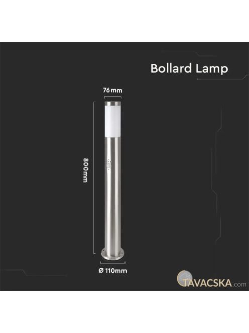 V-TAC kültéri, mozgásérzékelős állólámpa, 80 cm, E27 foglalattal - SKU 8960