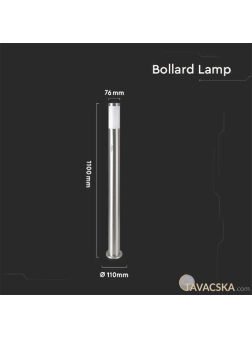 V-TAC kültéri, mozgásérzékelős állólámpa, 110 cm, E27 foglalattal - SKU 8967