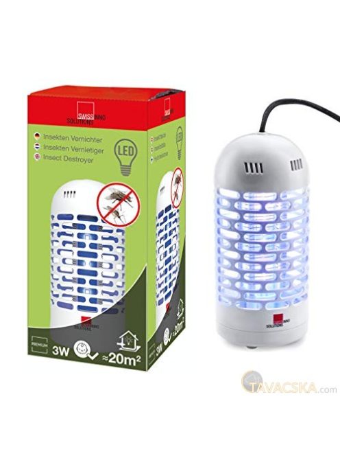 UV szúnyog-légy csapda, hálózati, 3 watt LED