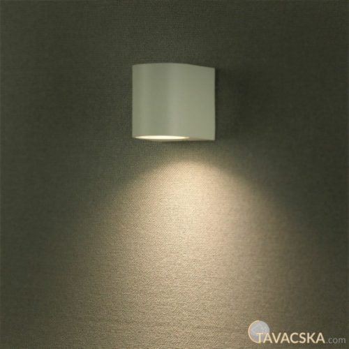 V-TAC kültéri, kerek, fehér fali lámpa, GU10 foglalattal - SKU 7540
