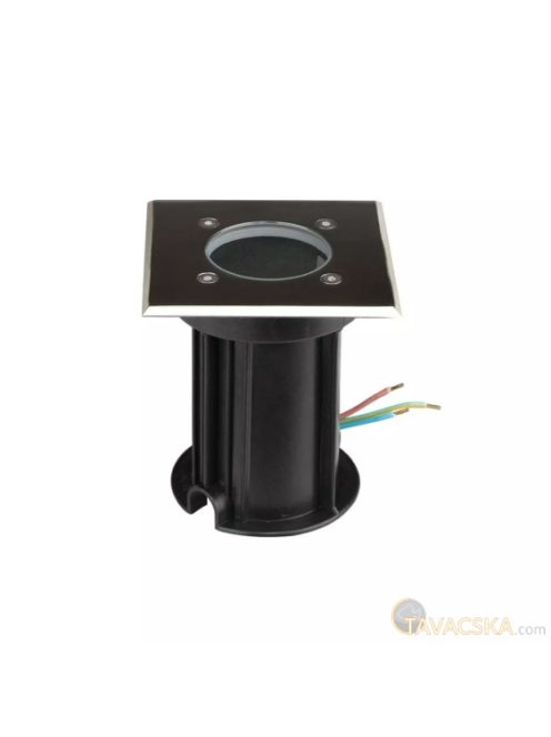 V-TAC szögletes talajlámpa, IP65, GU10 foglalattal - SKU 7516