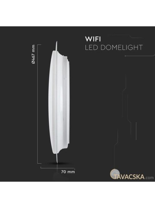 V-TAC 60W csillagos mennyezeti, okos LED lámpa, változtatható színhőmérséklet - SKU 1498