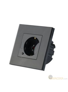   V-TAC Smart - okostelefonnal kapcsolható, WiFi-s, fekete, fali aljzat - SKU 8797