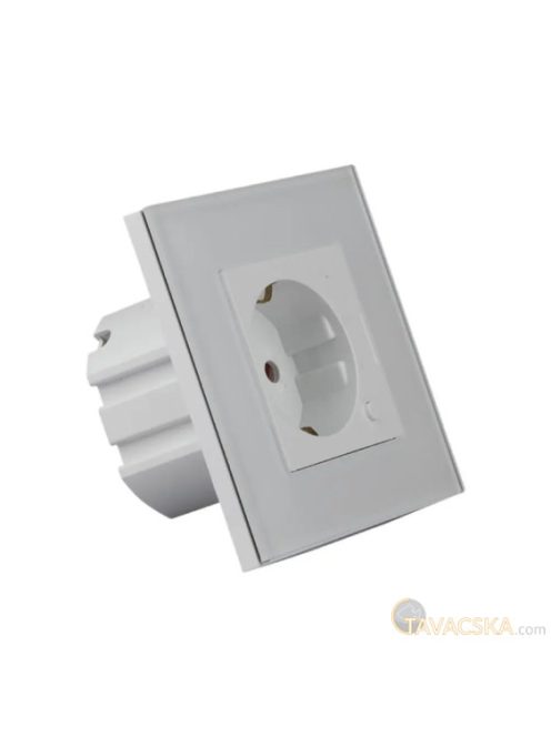 V-TAC Smart - okostelefonnal kapcsolható, WiFi-s, fehér, fali aljzat - SKU 8798