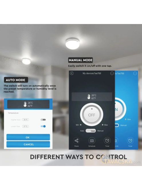 V-TAC Smart - hőmérséklet- és páratartalom szabályzó