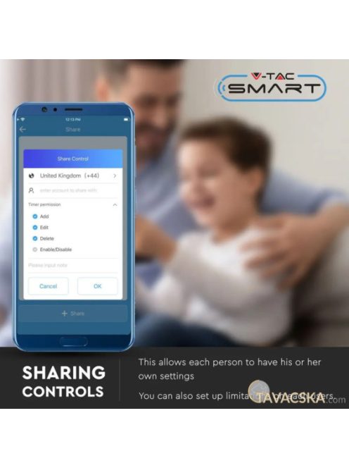 V-TAC Smart - hőmérséklet- és páratartalom szabályzó