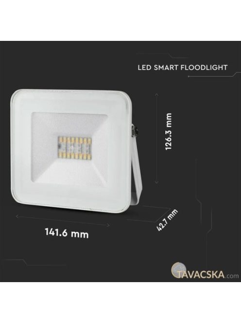V-TAC 20W, fehér, okos LED reflektor, RGB+W - SKU 5984
