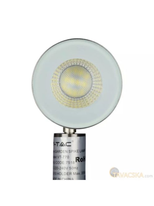 V-TAC földbe szúrható talajlámpa, IP44, GU10 foglalattal - SKU 7518