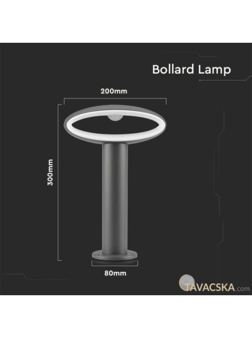 V-TAC kültéri 9W lámpaernyős állólámpa 30 cm, természetes fehér - SKU 5155