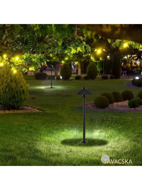 V-TAC leszúrható 7W kerti LED lámpa, fekete házzal, hideg fehér - SKU 20318
