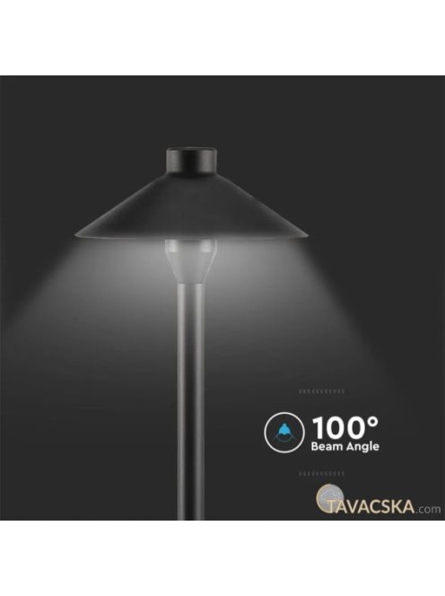 V-TAC leszúrható 7W kerti LED lámpa, fekete házzal, hideg fehér - SKU 20318