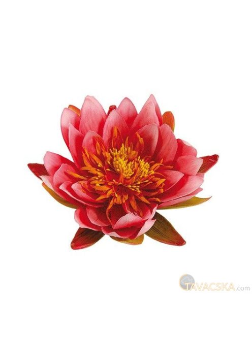 Selyemvirág, pink tavirózsa, 16 cm