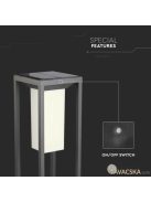 V-TAC 2W napelemes LED 50 cm állólámpa, IP65, meleg fehér - SKU 21785