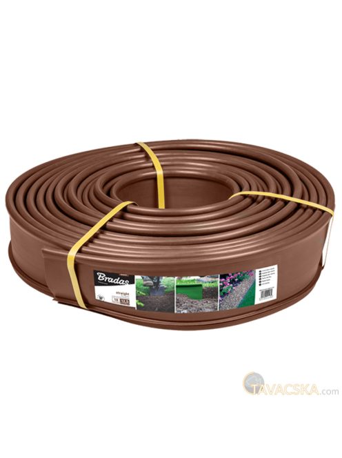 Ágyásszegély OBKB18125 barna 12,5cm széles 18m hosszú tekercs