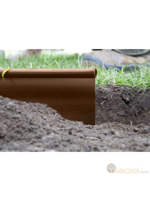 Ágyásszegély OBKB18125 barna 12,5cm széles 18m hosszú tekercs
