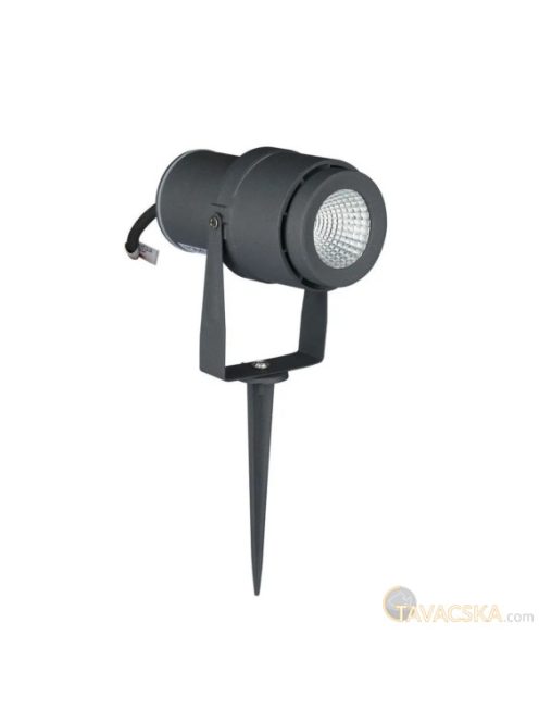 V-TAC 12W, szürke, földbe szúrható talajlámpa, IP65, meleg fehér - SKU 217550