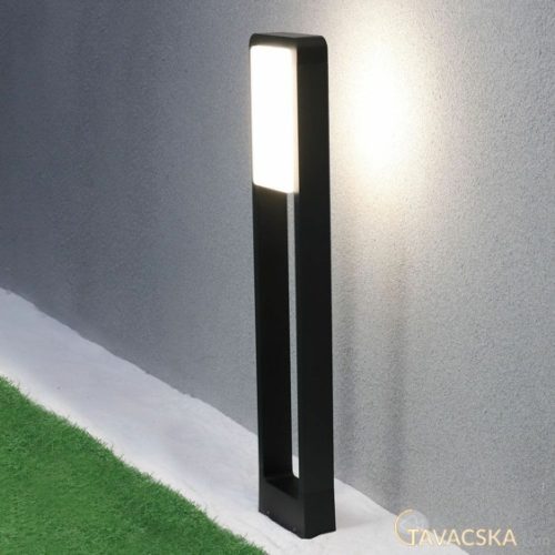 V-TAC 10W kültéri LED lámpa oszlop 80 cm, természetes fehér, fekete házzal - SKU 2120114