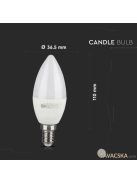 V-TAC E14 okos LED C37 gyertya égő 4.8W RGB+CCT - SKU 212754
