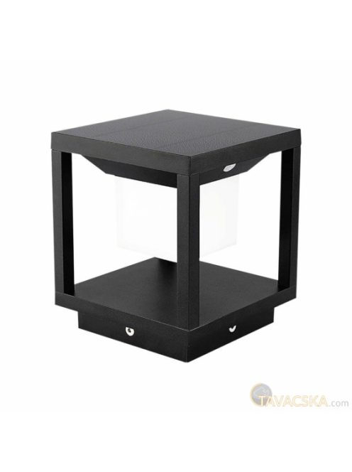 V-TAC fekete házas 2W napelemes LED 16 cm állólámpa, IP65, meleg fehér - SKU 6805