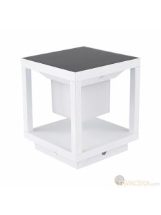   V-TAC fehér házas 2W napelemes LED 16 cm állólámpa, IP65, meleg fehér - SKU 6806