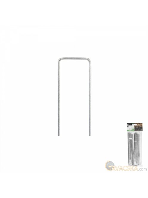 Leszúró tüske agroszövethez/vakondhálóhoz, műfűhöz FÉM "U" alak 3cm/15cm 20db/cs