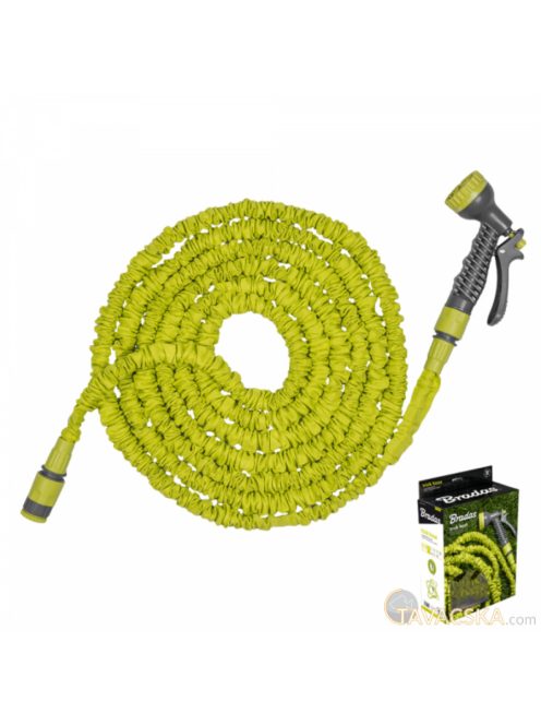 Kerti locsolótömlő hajlékony TRICK HOSE 5m - 15m + locsolópisztoly 7f 4bar zöld