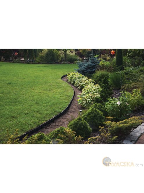 Gyepszegély szett Easy Border FEKETE  (4,0cm*10m fekete szegély + 20db leszúró tüske)
