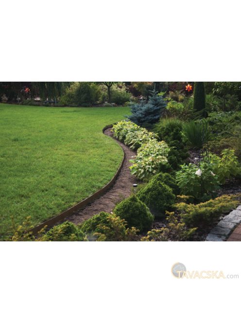 Gyepszegély szett Easy Border BARNA (4,0cm*10m barna szegély + 20db leszúró tüske)