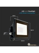 V-TAC okos LED reflektor 10W RGB+CCT, fekete házzal - SKU 3006
