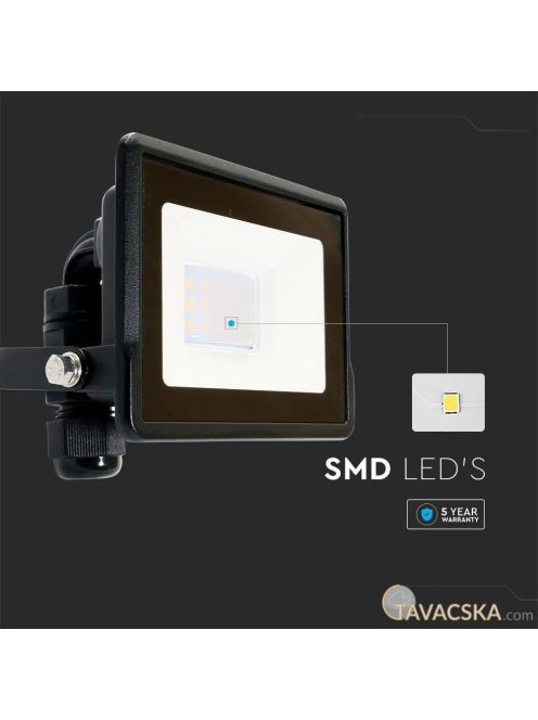 V-TAC okos LED reflektor 10W RGB+CCT, fekete házzal - SKU 3006