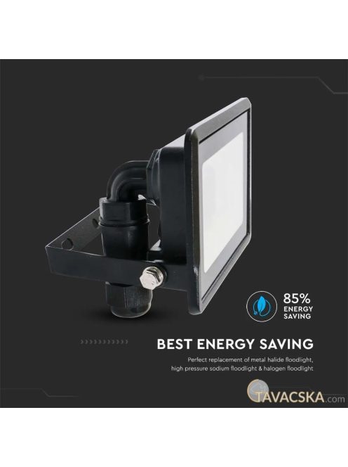 V-TAC okos LED reflektor 10W RGB+CCT, fekete házzal - SKU 3006