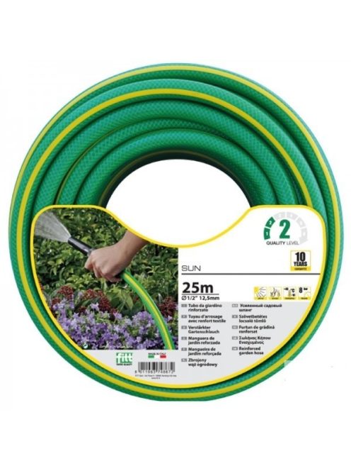 Locsolótömlő FITT szövetbetétes Tömlő SUN New 1/2 coll / 25fm, 8 bar