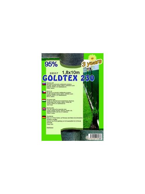 Árnyékoló háló GOLDTEX230 1x10m zöld 95%