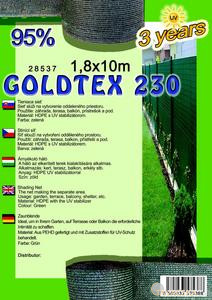 Árnyékoló háló GOLDTEX230 1,8x10m zöld 95%/6kart.