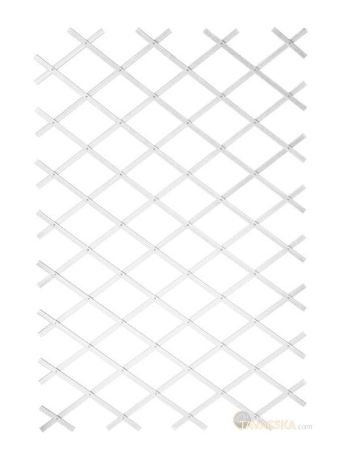 Műanyag ollósrács, fehér, 50x150xm