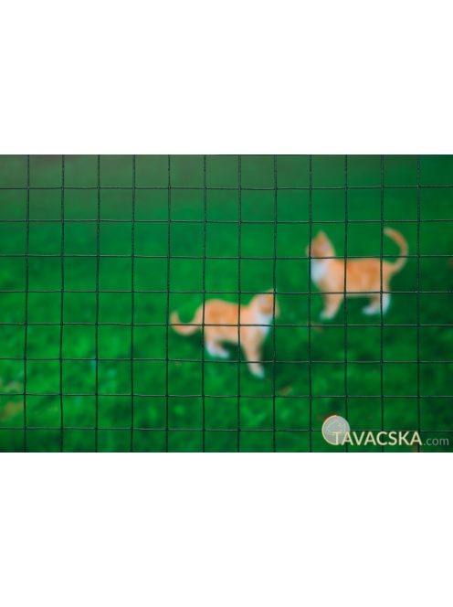 Drótkerítés,műanyag bevonattal,13x13mm,  0,5x2,5m