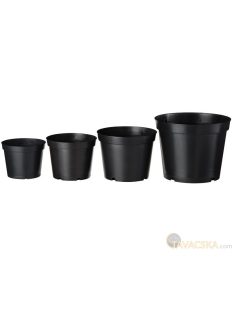 Konténer fekete 3l H15x Ø19cm szett 4db-os