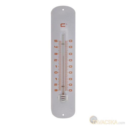 Hőmérő kültéri, fém, fehér, 30x6,5x1cm