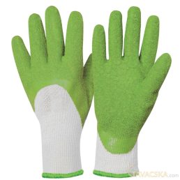   Polyamide, kötött gyapjú bélésű kesztyű latex bev., méret 8