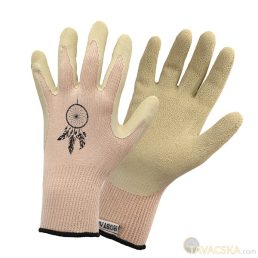 Latex, bambuszrost kesztyű, álomfogó mintával, méret 6 